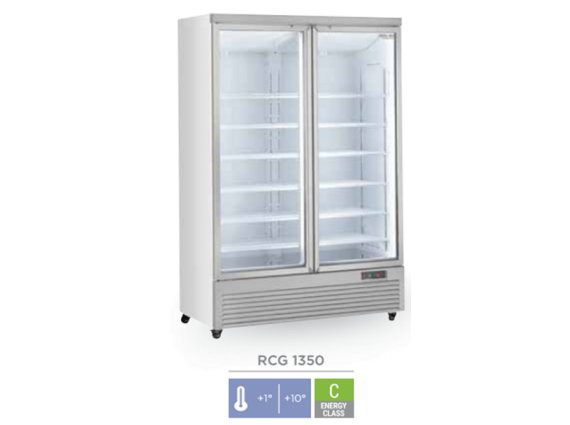 Frigorifero RCG 1350 bianco 1081 litri,  +1 / +10°. Porte a vetri.